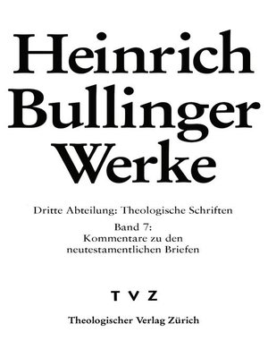 cover image of Bullinger, Heinrich